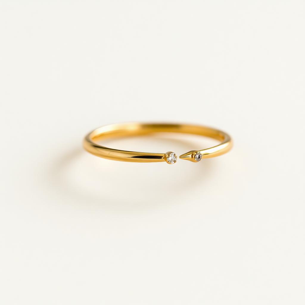 9KT Open Diamond Ring — KISNA 9KT Gold