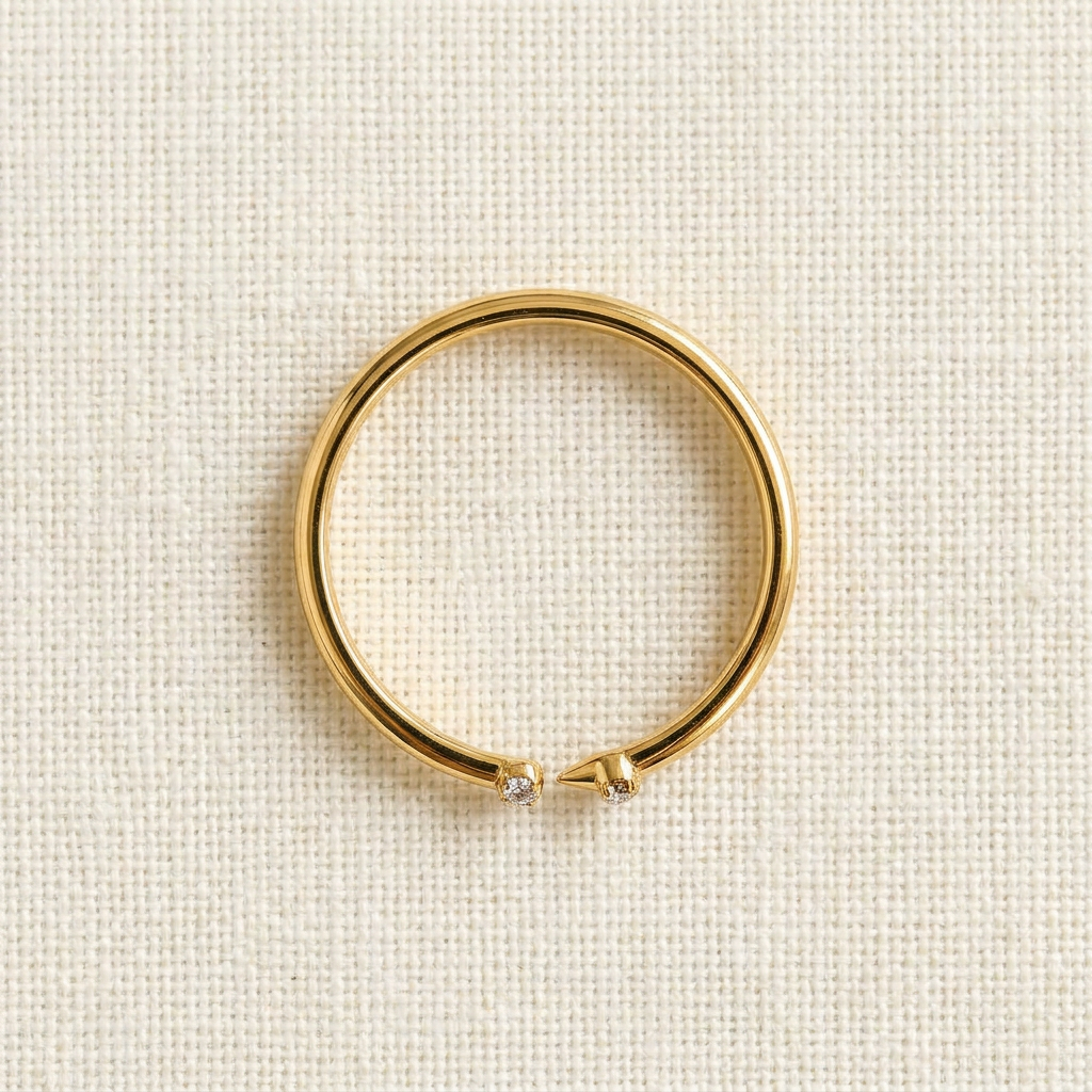 9KT Stackable Diamond Band view 3