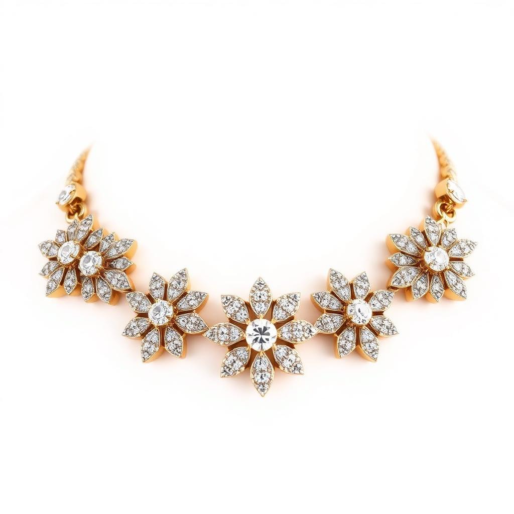 Floral Diamond Choker — KISNA Necklaces