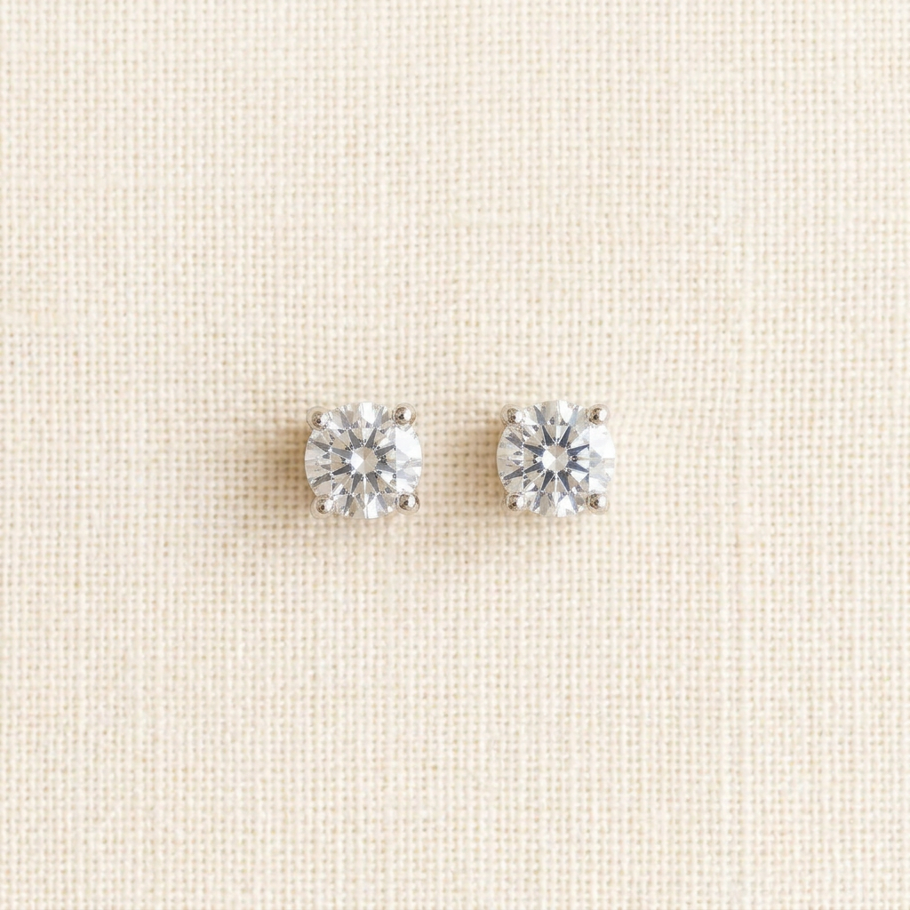 Diamond Stud Earrings view 3