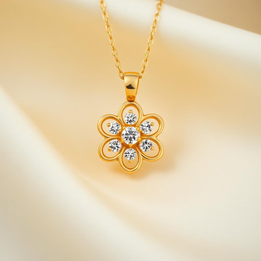 Floral Diamond Pendant — KISNA Pendants