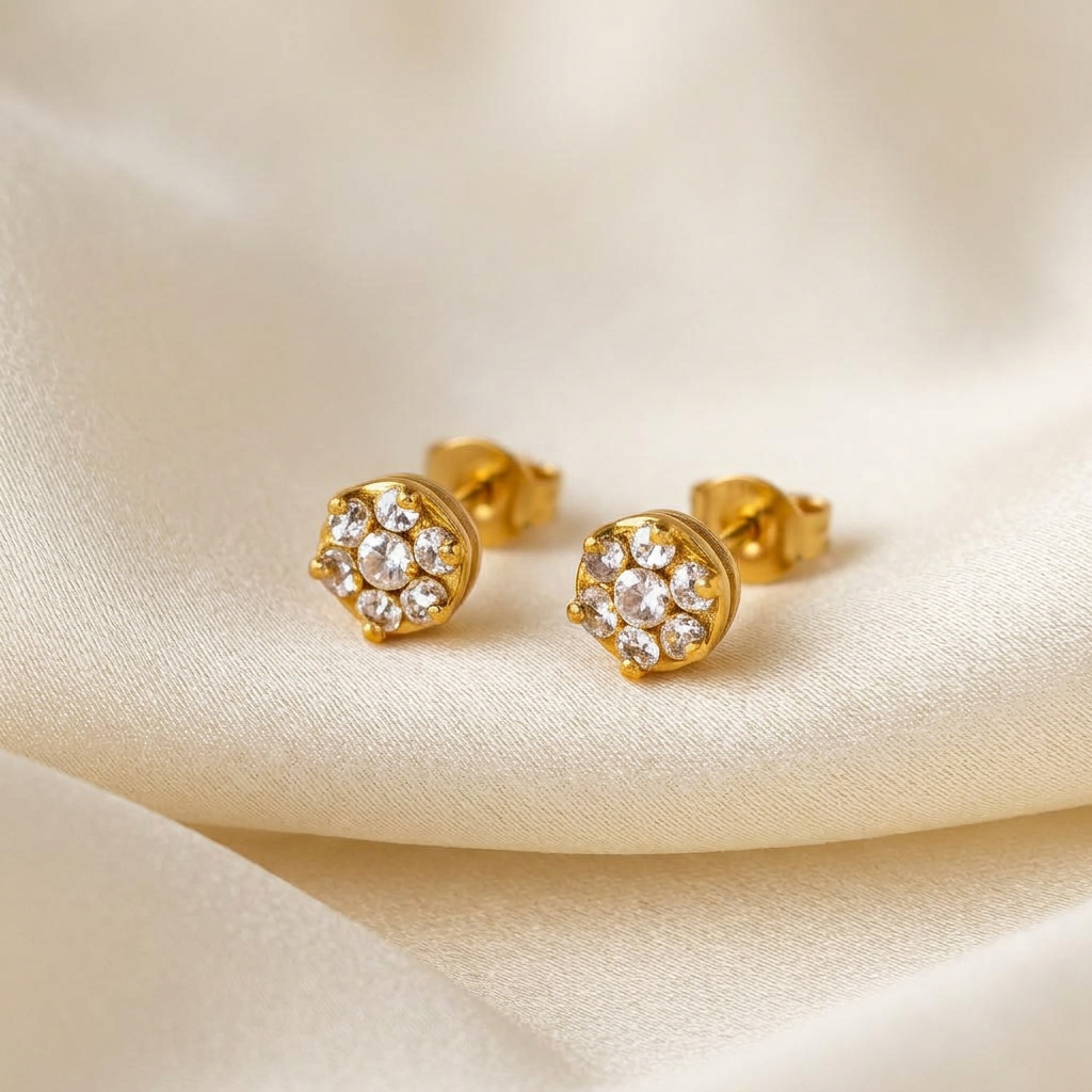 Kids Diamond Studs view 2